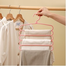 Daeorio  Multiple Clothes Hanger Pants Organizer – Compact Metal Hanger with Tiered Design for Pants, Scarves, and Towels