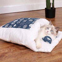 Daeorio Sleeping Bag Pet Cushion – Comfortable and Warm Sleeping Bag for Pets, Ideal for Cats and Small Dogs